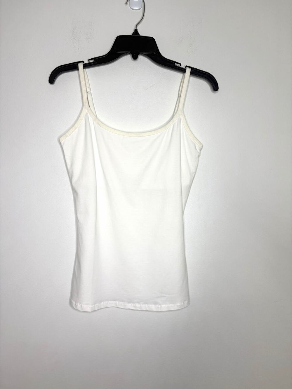Pact Women's Everyday Shelf Bra Long Camisole Sz S Ivory Organic Cotton EUC